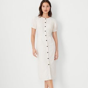 NWT Ann Taylor Striped Balloon Sleeve Dress